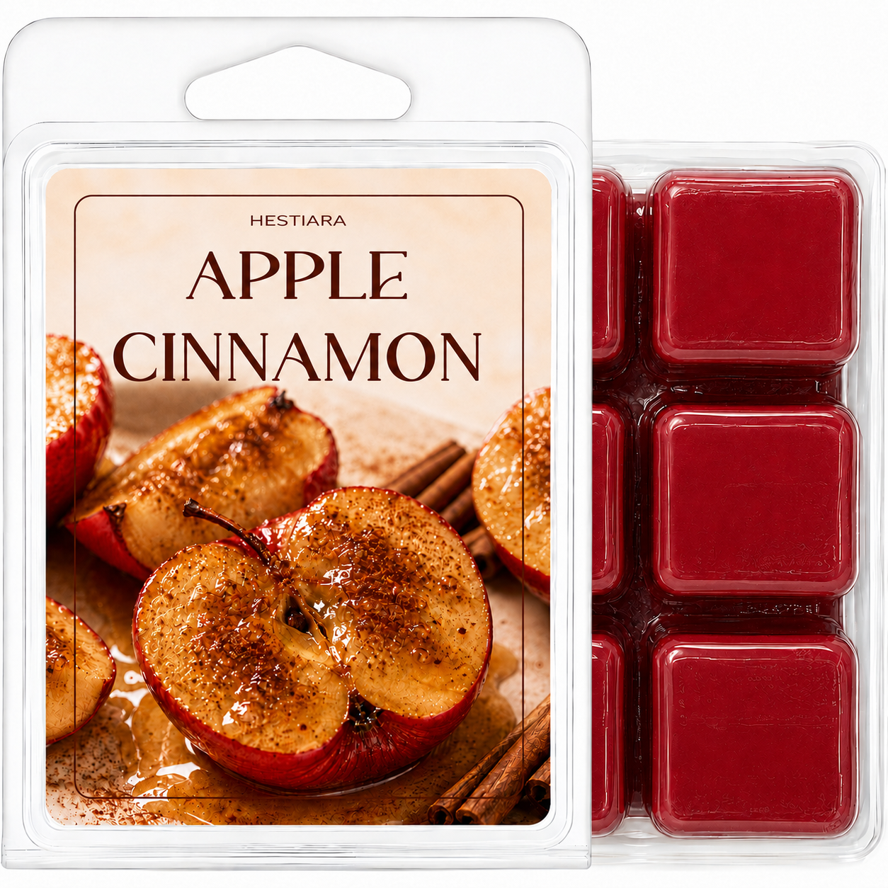 Hestiara Apple Cinnamon Scented Wax Melts – 24 Cubes